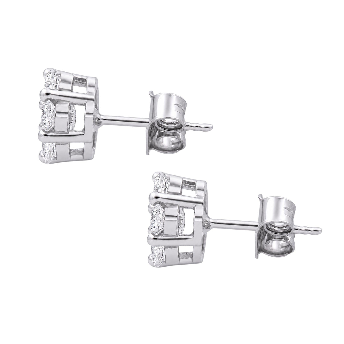 1 ct. T.W. Lab-Grown Diamond Round Stud Earrings in Sterling Silver or 14K Gold over Silver