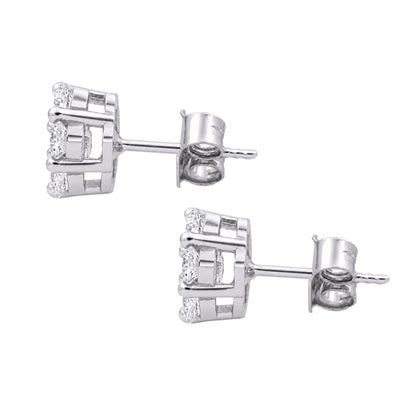 1 ct. T.W. Lab-Grown Diamond Round Stud Earrings in Sterling Silver or 14K Gold over Silver