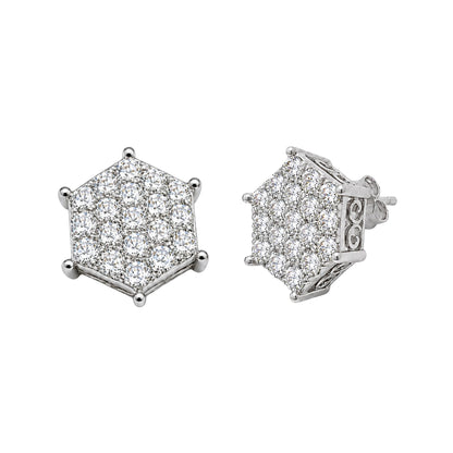 1 ct. T.W. Lab-Grown Diamond Round Stud Earrings in Sterling Silver or 14K Gold over Silver
