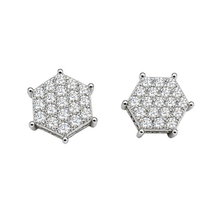 1 ct. T.W. Lab-Grown Diamond Round Stud Earrings in Sterling Silver or 14K Gold over Silver