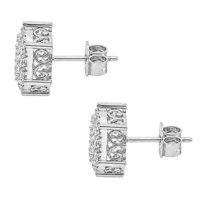 1 ct. T.W. Lab-Grown Diamond Round Stud Earrings in Sterling Silver or 14K Gold over Silver