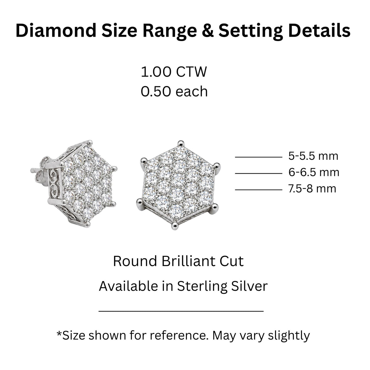 1 ct. T.W. Lab-Grown Diamond Round Stud Earrings in Sterling Silver or 14K Gold over Silver