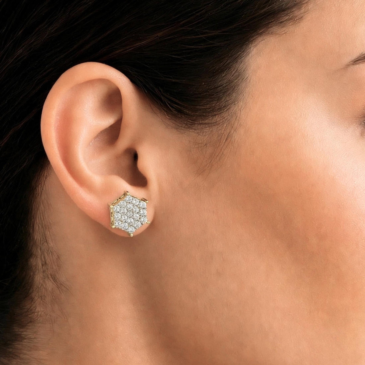 1 ct. T.W. Lab-Grown Diamond Round Stud Earrings in Sterling Silver or 14K Gold over Silver