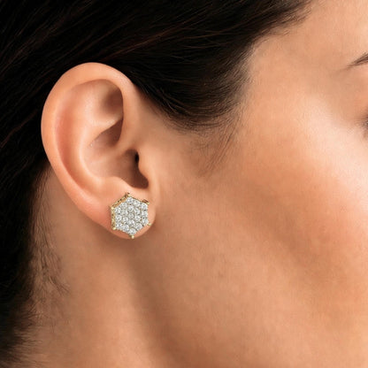 1 ct. T.W. Lab-Grown Diamond Round Stud Earrings in Sterling Silver or 14K Gold over Silver