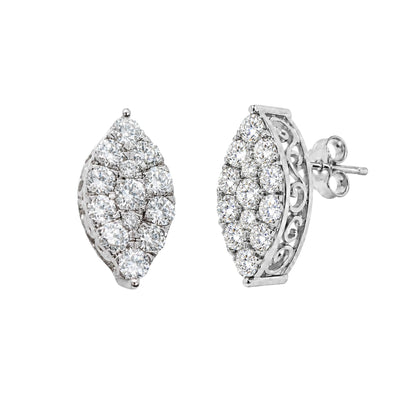 1 ct. T.W. Lab-Grown Diamond Round Stud Earrings in Sterling Silver or 14K Gold over Silver