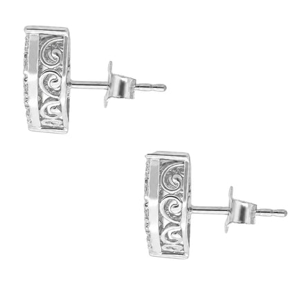 1 ct. T.W. Lab-Grown Diamond Round Stud Earrings in Sterling Silver or 14K Gold over Silver