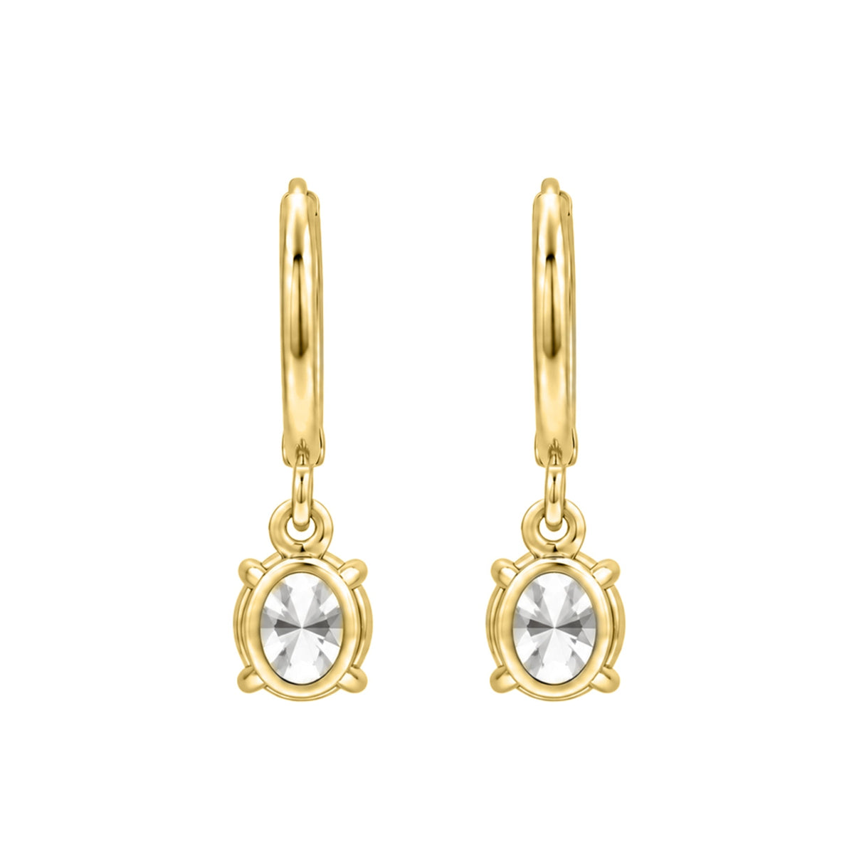 Lab-Grown Diamond Hoop Earrings in 14K White Gold or 14K Yellow Gold
