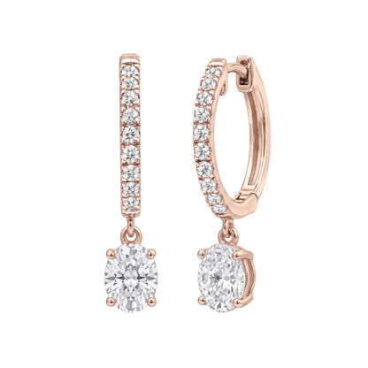 Lab-Grown Diamond Hoop Earrings in 14K White Gold or 14K Yellow Gold