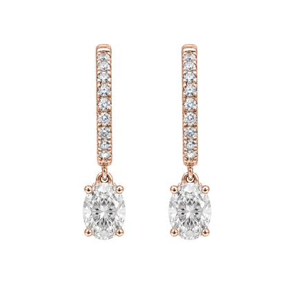 Lab-Grown Diamond Hoop Earrings in 14K White Gold or 14K Yellow Gold