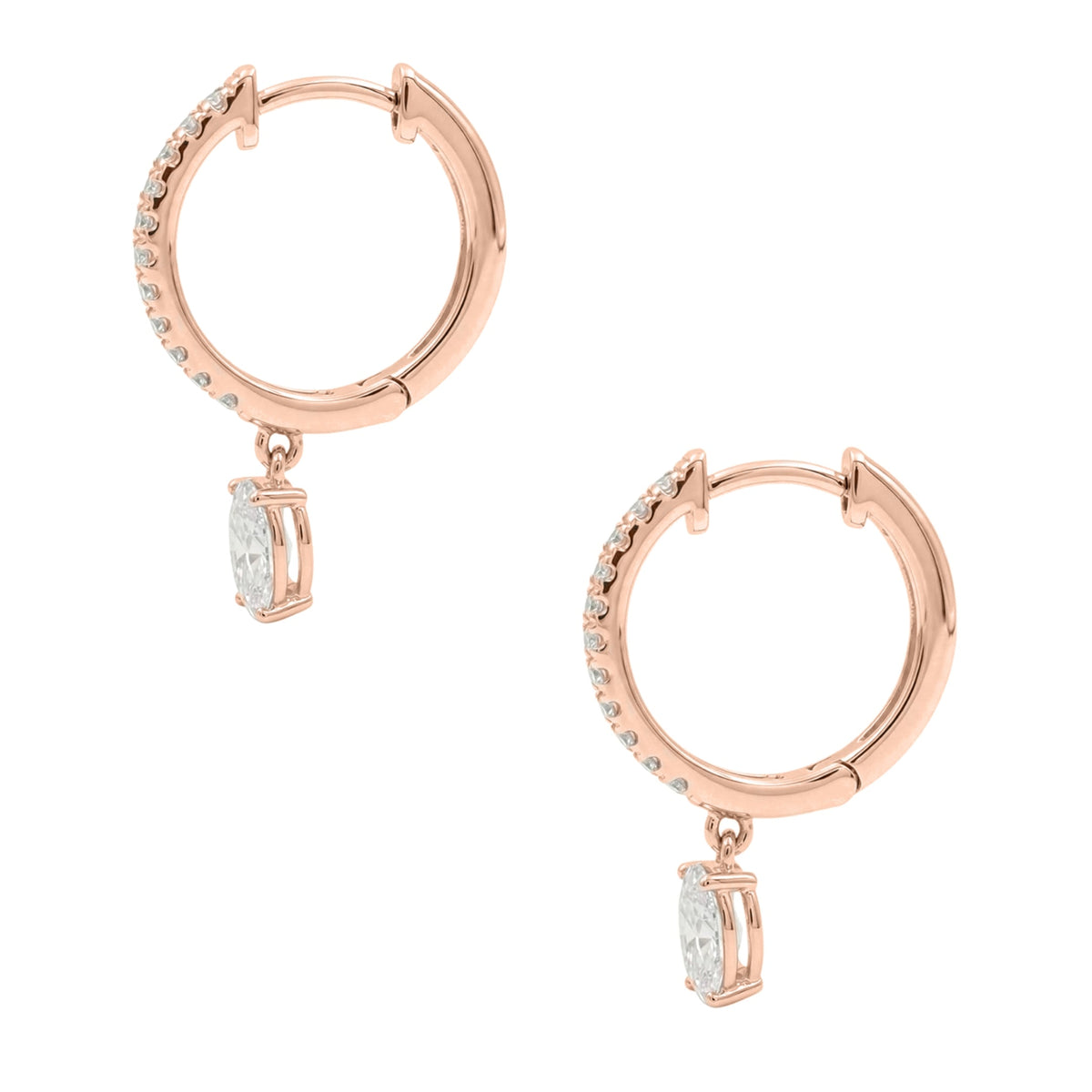 Lab-Grown Diamond Hoop Earrings in 14K White Gold or 14K Yellow Gold