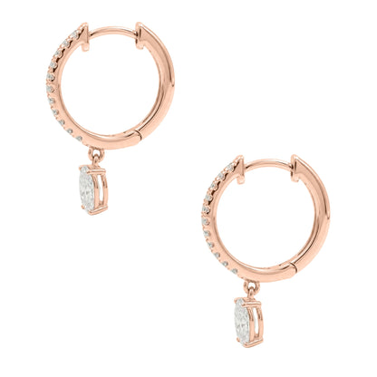 Lab-Grown Diamond Hoop Earrings in 14K White Gold or 14K Yellow Gold