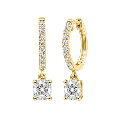 Lab-Grown Diamond Hoop Earrings in 14K White Gold or 14K Yellow Gold