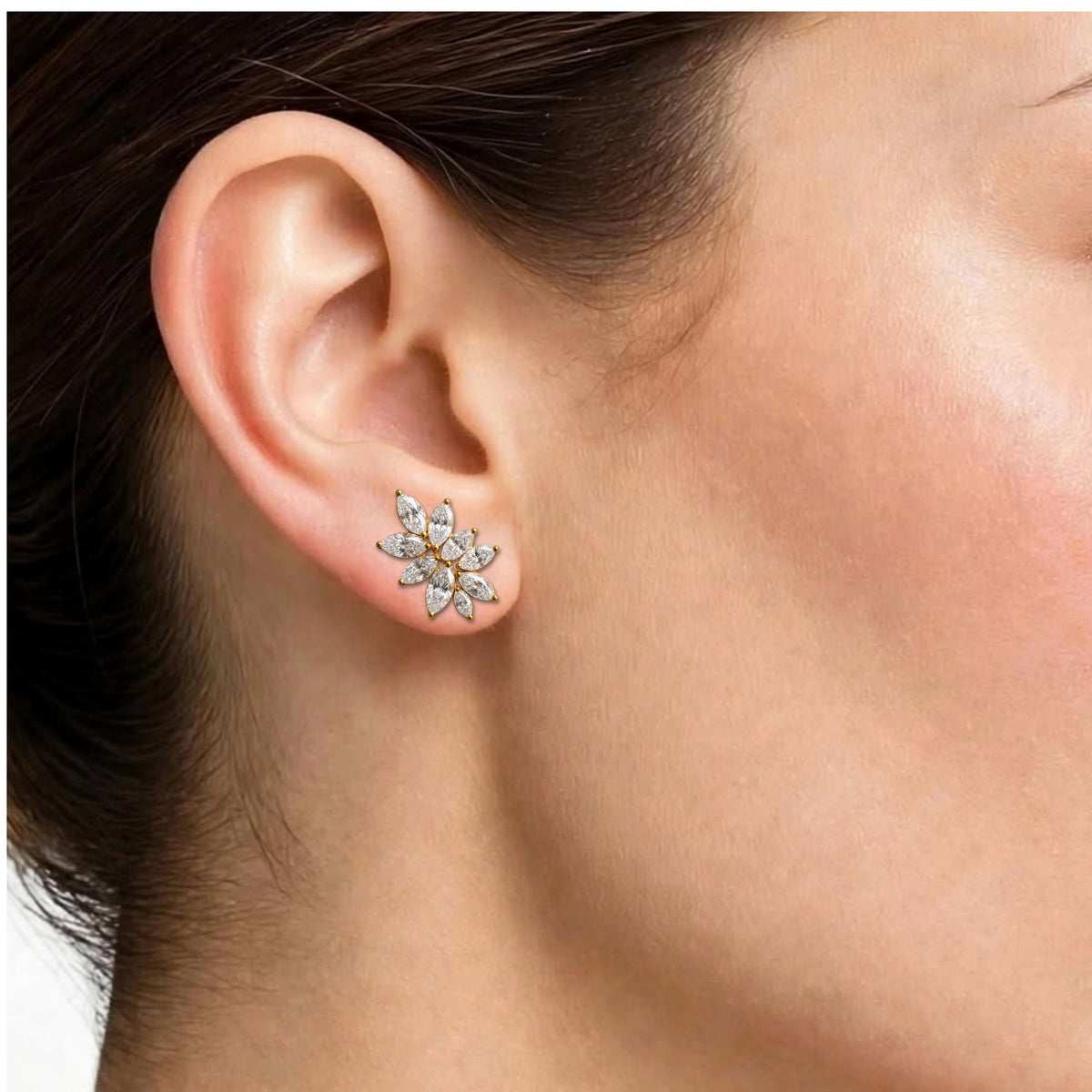 2 ct. T.W. Lab-Grown Diamond Marquise Stud Earrings in 14K White Gold or 14K Yellow Gold