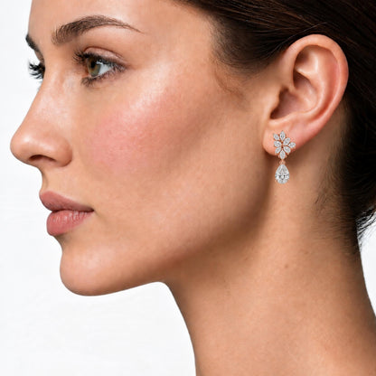 5 ct. T.W. Lab-Grown Diamond Pear-Marquise Drop Earrings in 14K White Gold or 14K Yellow Gold
