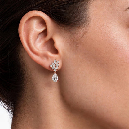 5 ct. T.W. Lab-Grown Diamond Pear-Marquise Drop Earrings in 14K White Gold or 14K Yellow Gold