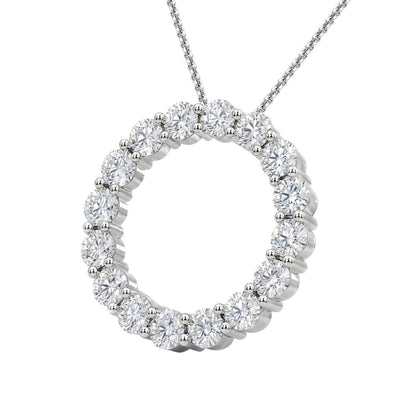 3 ct. T.W. Lab-Grown Diamond Round Pendant Necklace in Sterling Silver or 14K Gold over Silver