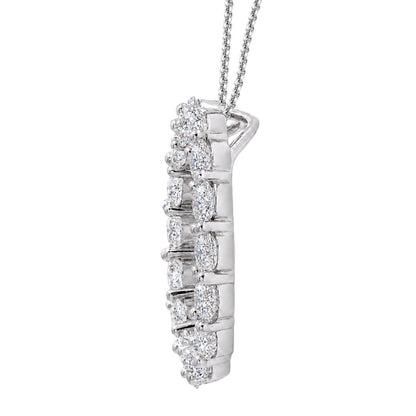 3 ct. T.W. Lab-Grown Diamond Round Pendant Necklace in Sterling Silver or 14K Gold over Silver