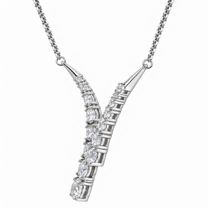 3 ct. T.W. Lab-Grown Diamond Round Y Necklace in Sterling Silver or 14K Gold over Silver