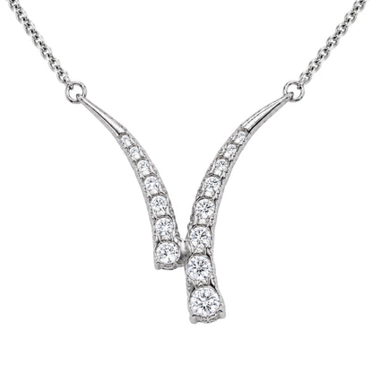 3 ct. T.W. Lab-Grown Diamond Round Y Necklace in Sterling Silver or 14K Gold over Silver