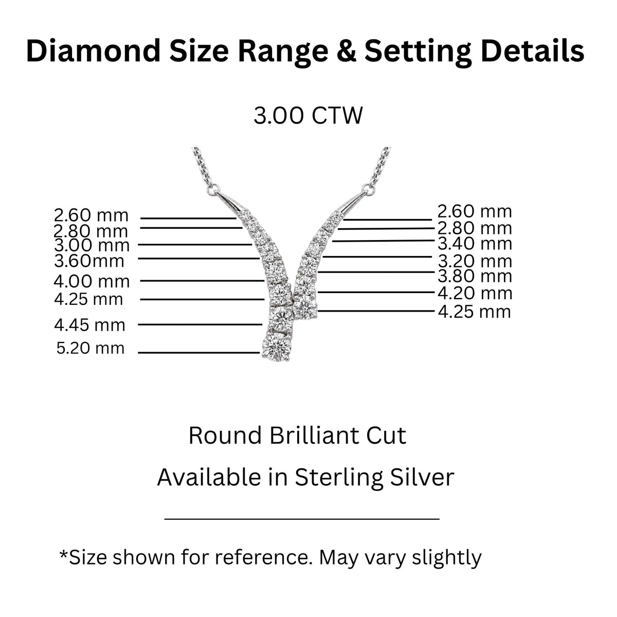 3 ct. T.W. Lab-Grown Diamond Round Y Necklace in Sterling Silver or 14K Gold over Silver