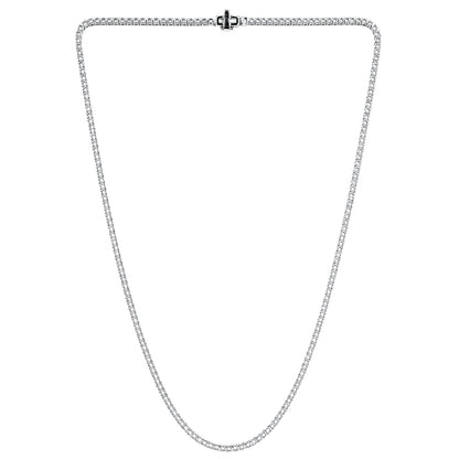7 ct. T.W. Lab-Grown Diamond Round Tennis Necklace in Sterling Silver or 14K Gold over Silver