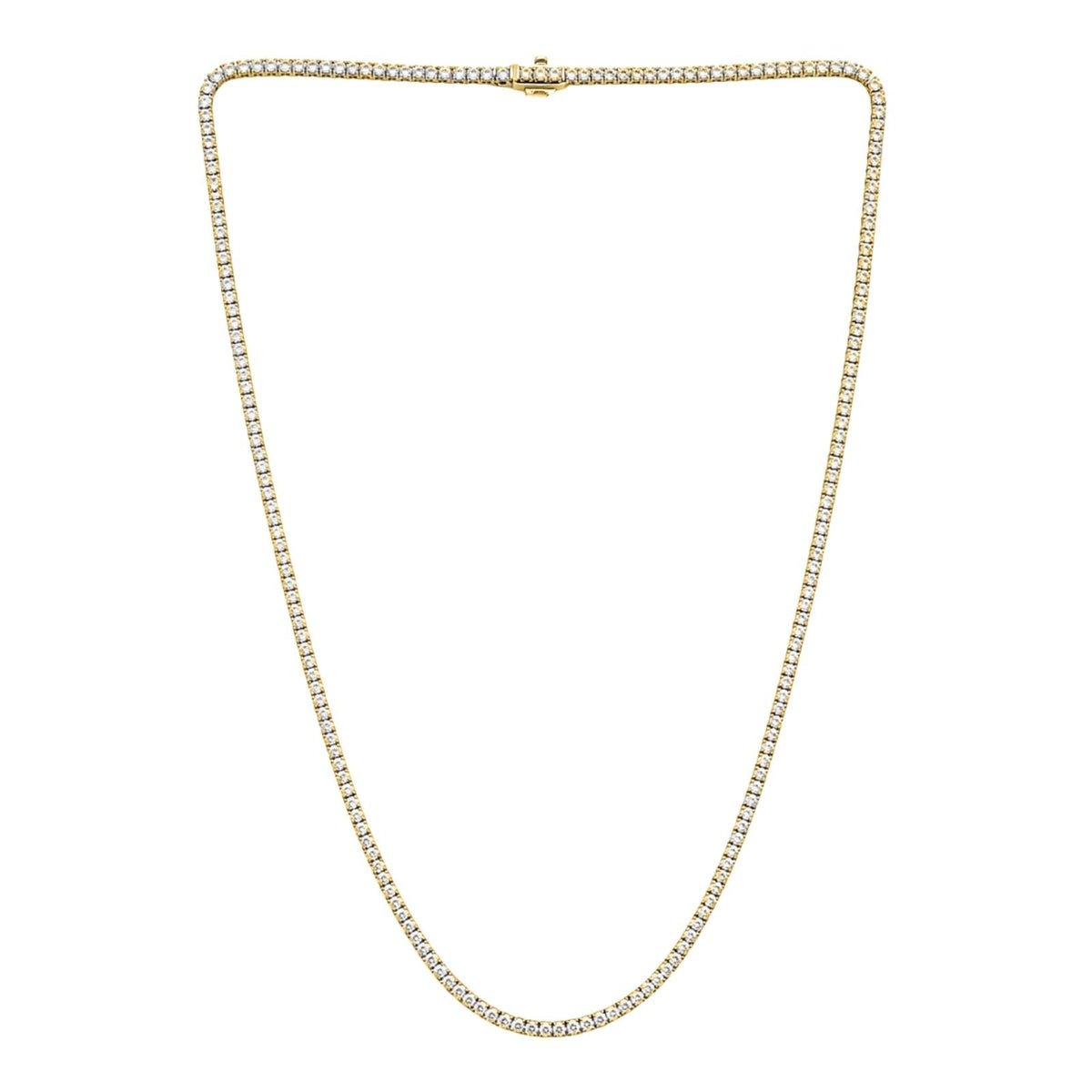 7 ct. T.W. Lab-Grown Diamond Round Tennis Necklace in Sterling Silver or 14K Gold over Silver