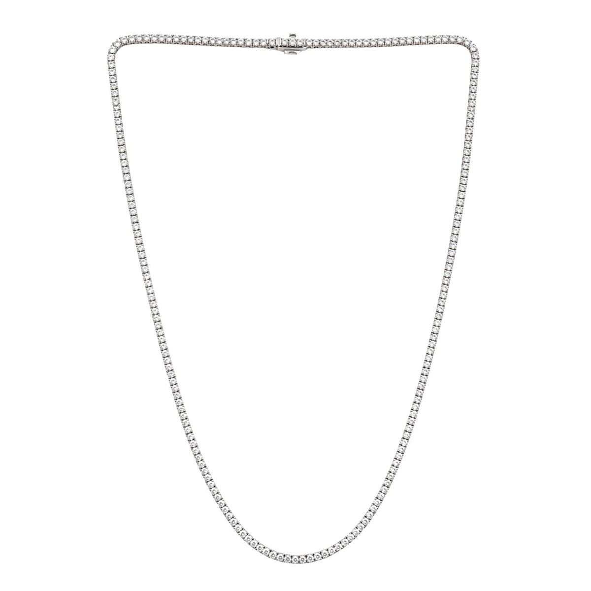 10 ct. T.W. Lab-Grown Diamond Round Tennis Necklace in Sterling Silver or 14K Gold over Silver