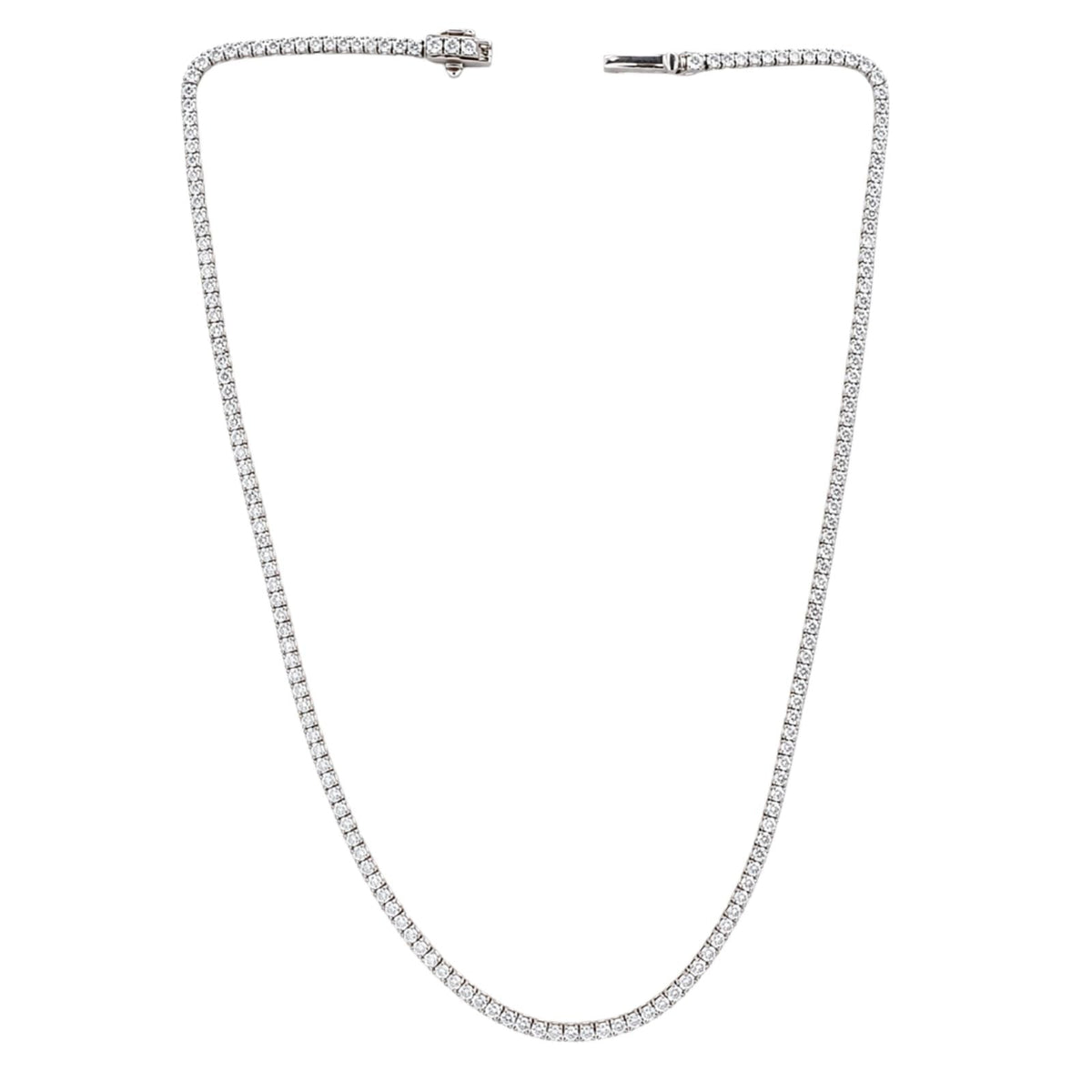 10 ct. T.W. Lab-Grown Diamond Round Tennis Necklace in Sterling Silver or 14K Gold over Silver