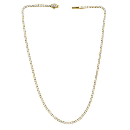 10 ct. T.W. Lab-Grown Diamond Round Tennis Necklace in Sterling Silver or 14K Gold over Silver