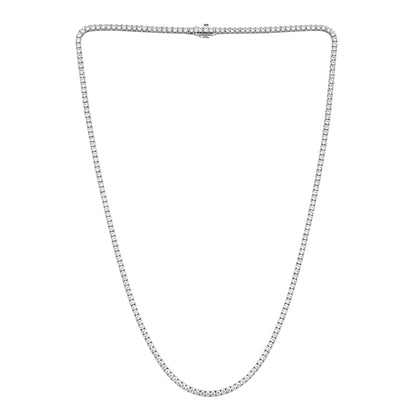 Lab-Grown Diamond Round Tennis Necklace in 14K White Gold or 14K Yellow Gold