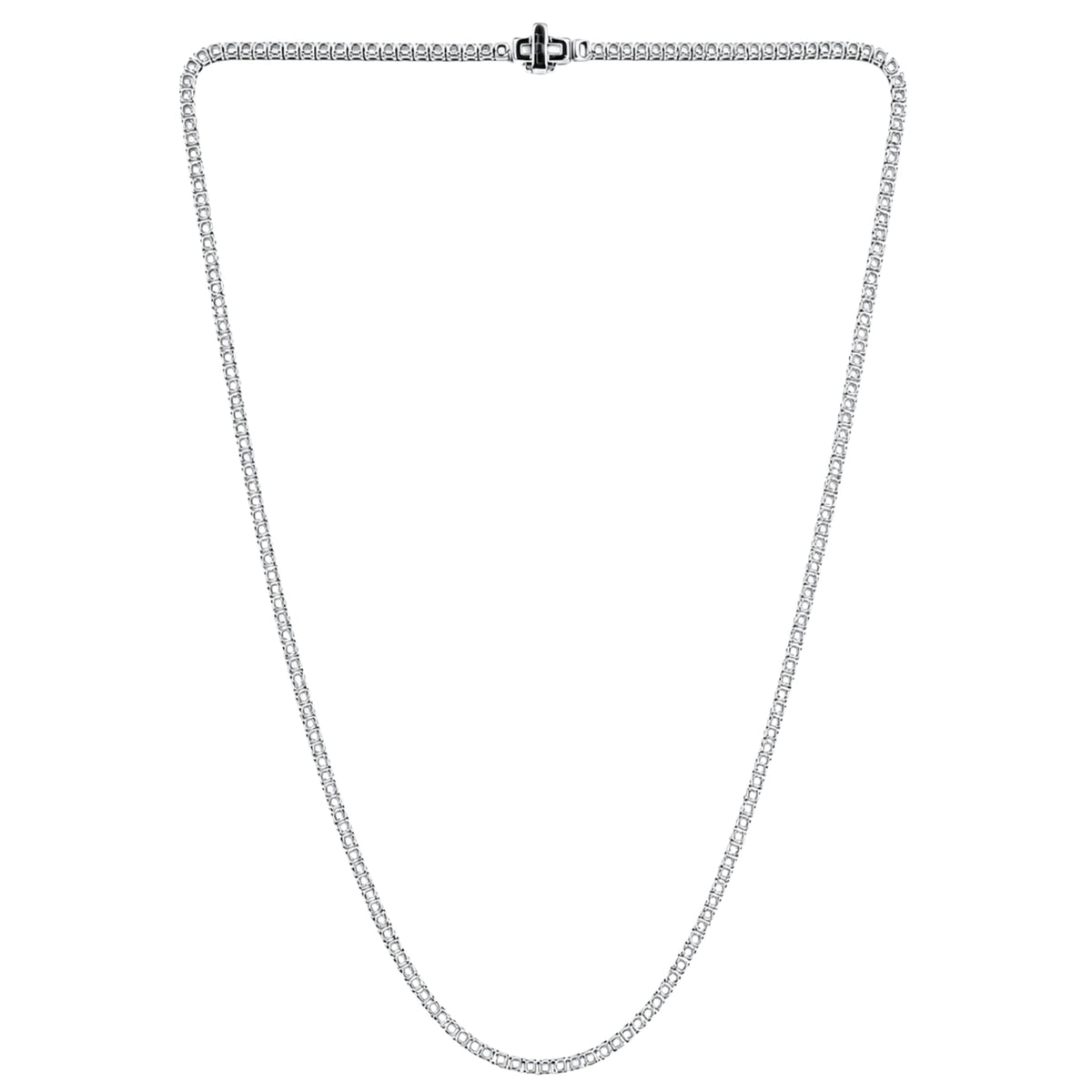 Lab-Grown Diamond Round Tennis Necklace in 14K White Gold or 14K Yellow Gold