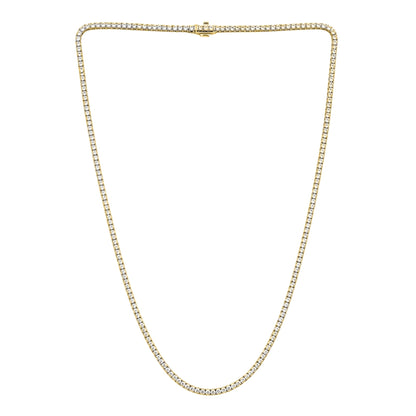 Lab-Grown Diamond Round Tennis Necklace in 14K White Gold or 14K Yellow Gold
