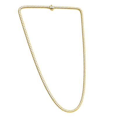 Lab-Grown Diamond Round Tennis Necklace in 14K White Gold or 14K Yellow Gold
