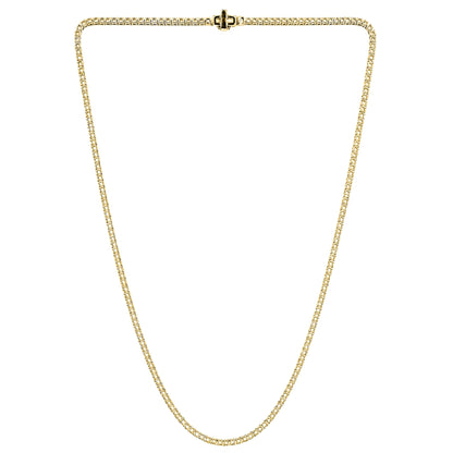 Lab-Grown Diamond Round Tennis Necklace in 14K White Gold or 14K Yellow Gold