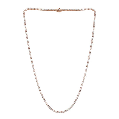 Lab-Grown Diamond Round Tennis Necklace in 14K White Gold or 14K Yellow Gold