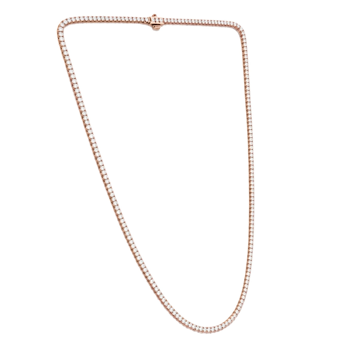 Lab-Grown Diamond Round Tennis Necklace in 14K White Gold or 14K Yellow Gold