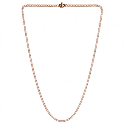 Lab-Grown Diamond Round Tennis Necklace in 14K White Gold or 14K Yellow Gold