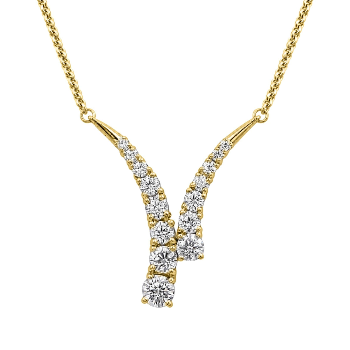 3 ct. T.W. Lab-Grown Diamond Round Y Necklace in Sterling Silver or 14K Gold over Silver