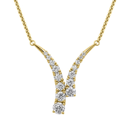 3 ct. T.W. Lab-Grown Diamond Round Y Necklace in Sterling Silver or 14K Gold over Silver