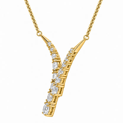 3 ct. T.W. Lab-Grown Diamond Round Y Necklace in Sterling Silver or 14K Gold over Silver