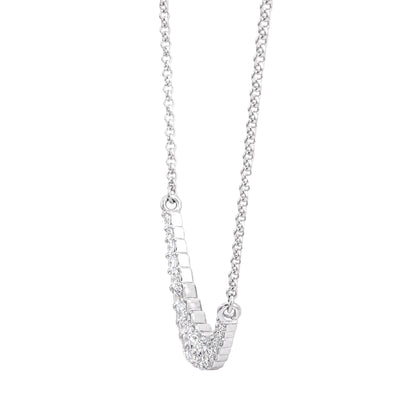 2 ct. T.W. Lab-Grown Diamond Round Smile Necklace in Sterling Silver or 14K Gold over Silver