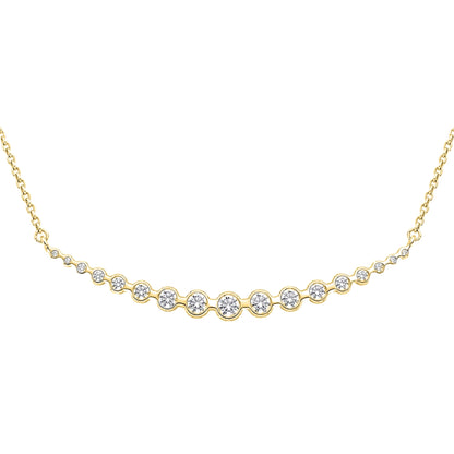 2 ct. T.W. Lab-Grown Diamond Round Smile Necklace in Sterling Silver or 14K Gold over Silver