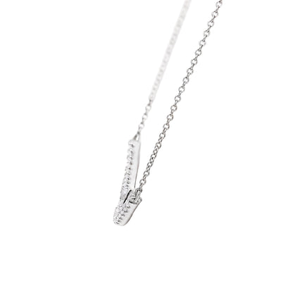 1 ct. T.W. Lab-Grown Diamond Round Smile Necklace in Sterling Silver or 14K Gold over Silver