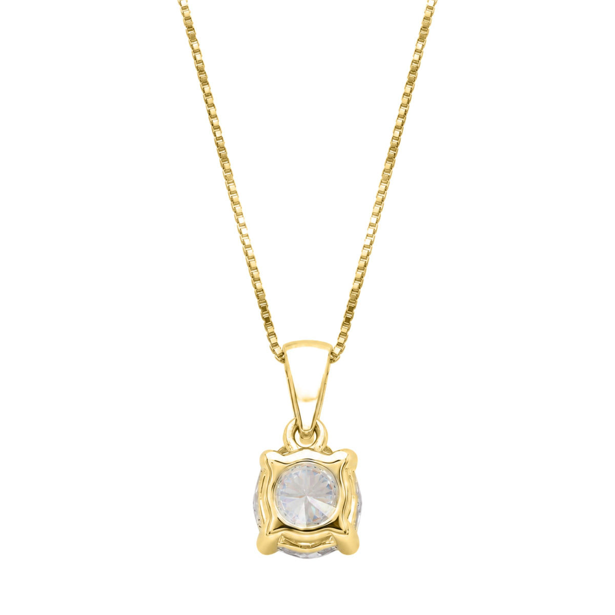 Lab-Grown Diamond Solitaire Pendant Necklace in 14K White Gold or 14K Yellow Gold
