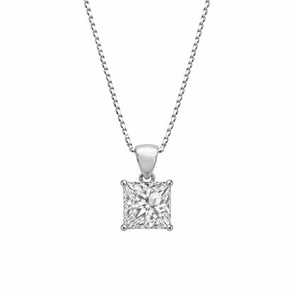 Lab-Grown Diamond Solitaire Pendant Necklace in 14K White Gold or 14K Yellow Gold