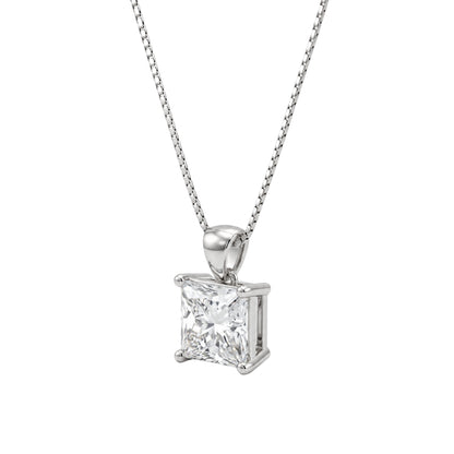 Lab-Grown Diamond Solitaire Pendant Necklace in 14K White Gold or 14K Yellow Gold