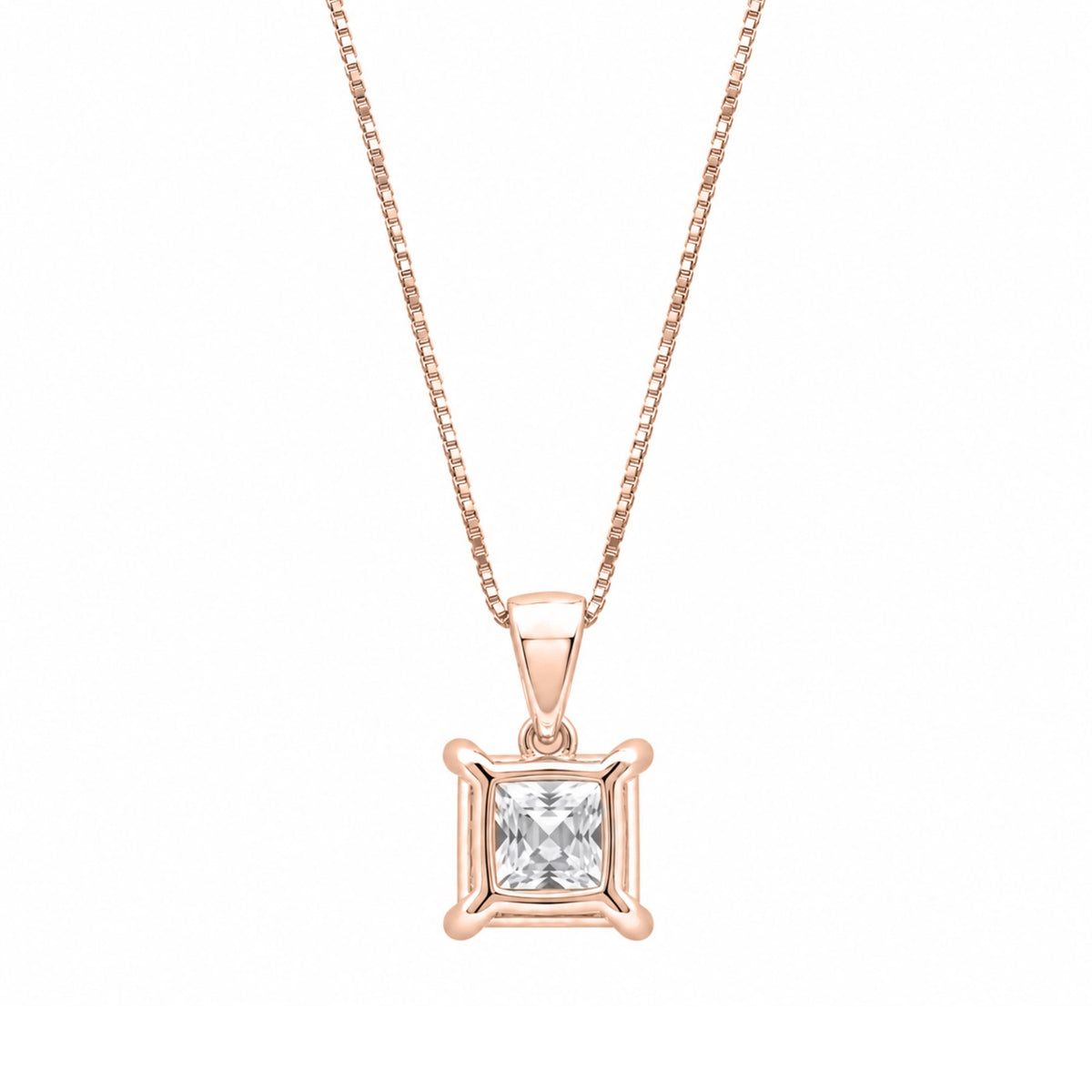 Lab-Grown Diamond Solitaire Pendant Necklace in 14K White Gold or 14K Yellow Gold