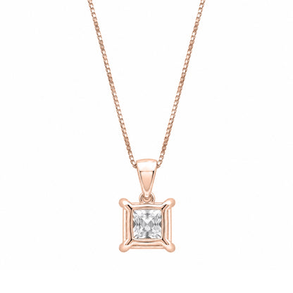 Lab-Grown Diamond Solitaire Pendant Necklace in 14K White Gold or 14K Yellow Gold