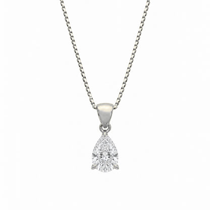 Lab-Grown Diamond Solitaire Pendant Necklace in 14K White Gold or 14K Yellow Gold