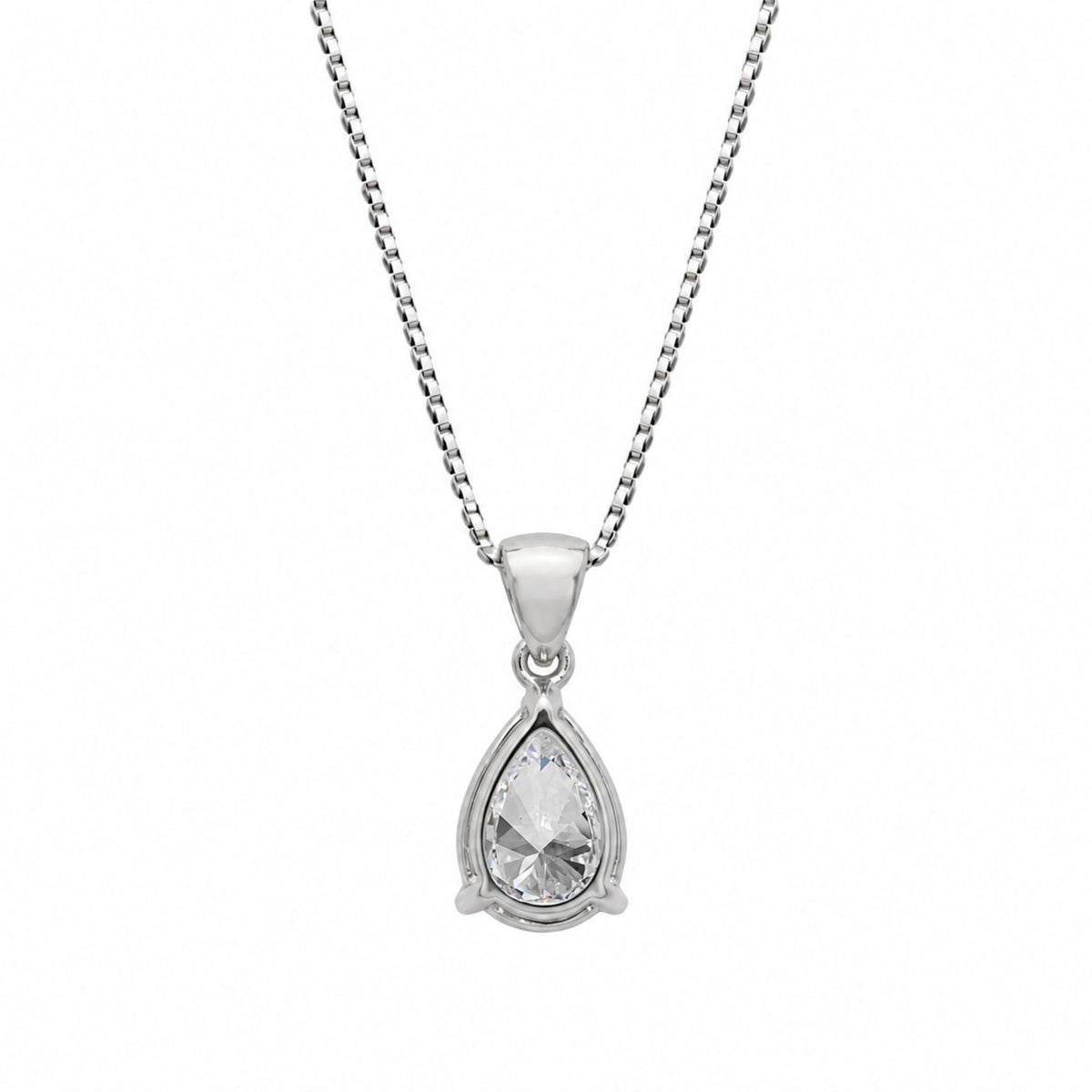 Lab-Grown Diamond Solitaire Pendant Necklace in 14K White Gold or 14K Yellow Gold